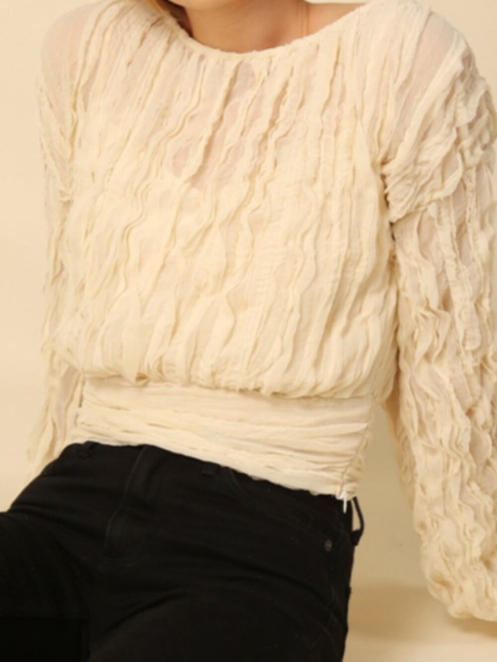 The Line and Dot  Quinn long sleeve blouse - Size XS